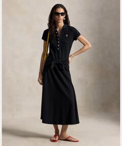 POLO RALPH LAUREN / ポロ ラルフ ローレン ロング・マキシ丈ワンピース | タイフロント メッシュ ポロ ドレス