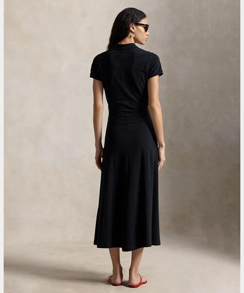POLO RALPH LAUREN / ポロ ラルフ ローレン ロング・マキシ丈ワンピース | タイフロント メッシュ ポロ ドレス | 詳細3