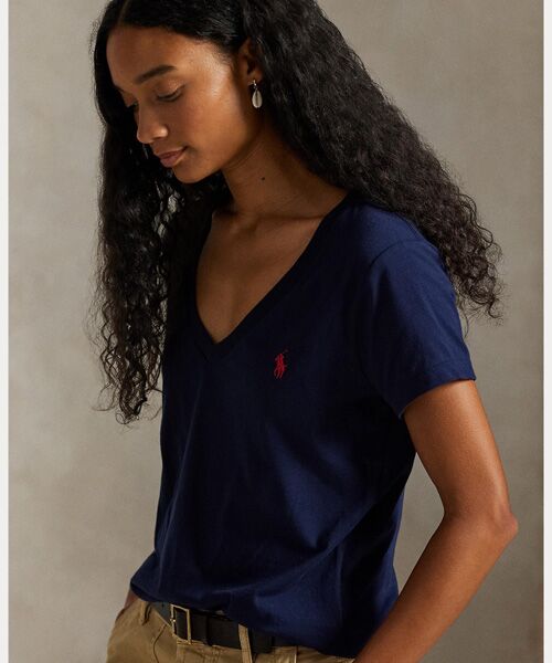 POLO RALPH LAUREN / ポロ ラルフ ローレン Tシャツ | コットン ジャージー Vネック Tシャツ | 詳細4