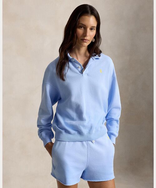 POLO RALPH LAUREN / ポロ ラルフ ローレン ポロシャツ | ライトウェイト フリース ロングスリーブ ポロ（400ブルー）