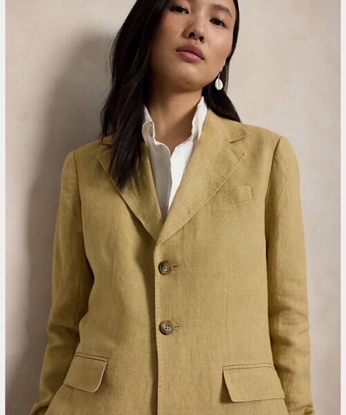 POLO RALPH LAUREN / ポロ ラルフ ローレン テーラードジャケット | シングルブレステッド デラヴェ リネン ブレザー | 詳細4