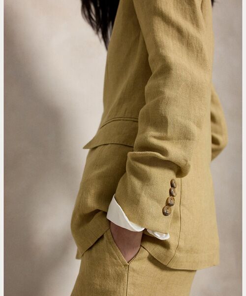 POLO RALPH LAUREN / ポロ ラルフ ローレン テーラードジャケット | シングルブレステッド デラヴェ リネン ブレザー | 詳細5