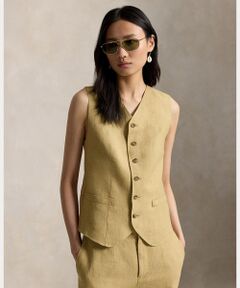 POLO RALPH LAUREN / ポロ ラルフ ローレン ベスト | ボタンド デラヴェ リネン ベスト