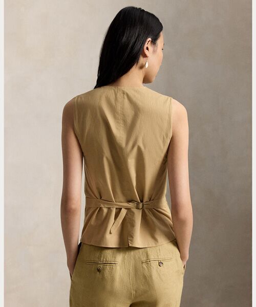 POLO RALPH LAUREN / ポロ ラルフ ローレン ベスト | ボタンド デラヴェ リネン ベスト | 詳細3