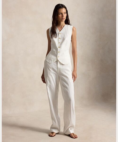 POLO RALPH LAUREN / ポロ ラルフ ローレン ベスト | ボタンド リネン ベスト | 詳細2