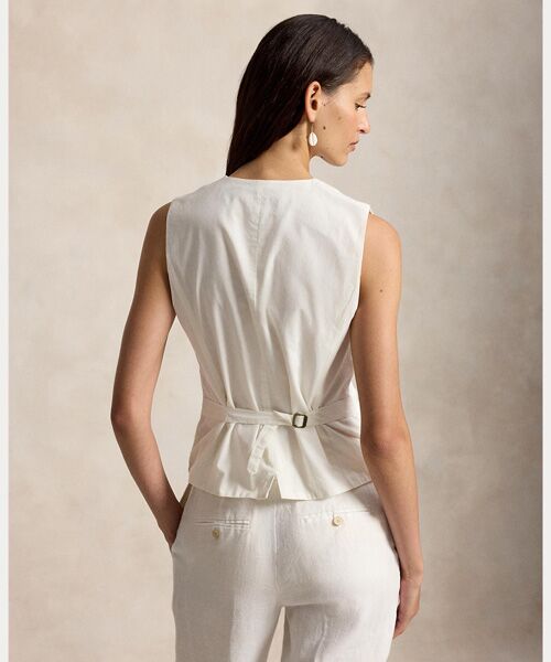 POLO RALPH LAUREN / ポロ ラルフ ローレン ベスト | ボタンド リネン ベスト | 詳細3