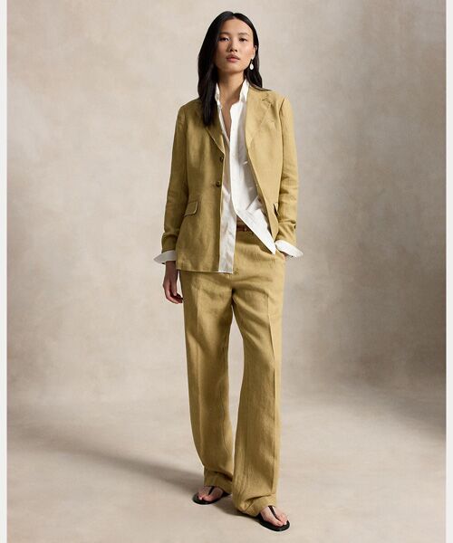 POLO RALPH LAUREN / ポロ ラルフ ローレン その他パンツ | デラヴェ リネン リラックス ストレート パンツ(260ブラウン)