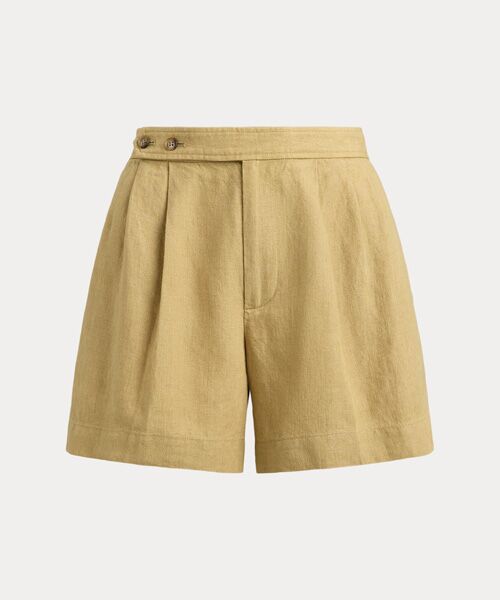 POLO RALPH LAUREN / ポロ ラルフ ローレン ショート・ハーフ・半端丈パンツ | プリーテッド デラヴェ リネン ショートパンツ | 詳細1
