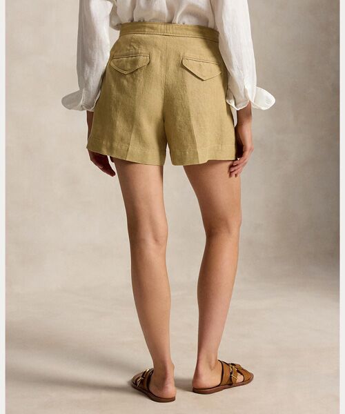 POLO RALPH LAUREN / ポロ ラルフ ローレン ショート・ハーフ・半端丈パンツ | プリーテッド デラヴェ リネン ショートパンツ | 詳細3