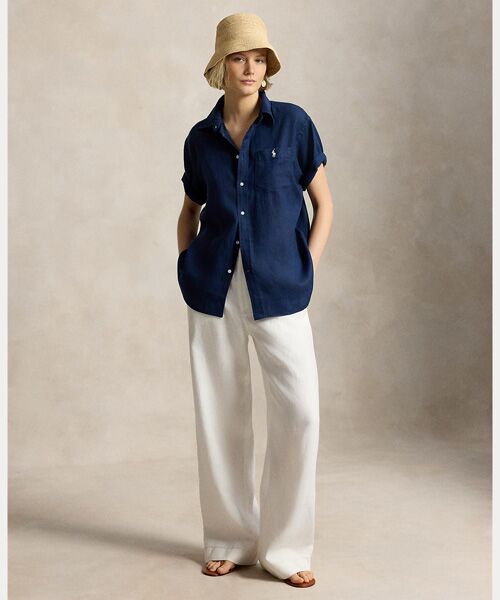 POLO RALPH LAUREN / ポロ ラルフ ローレン シャツ・ブラウス | オーバーサイズ フィット リネン ショートスリーブ シャツ | 詳細2