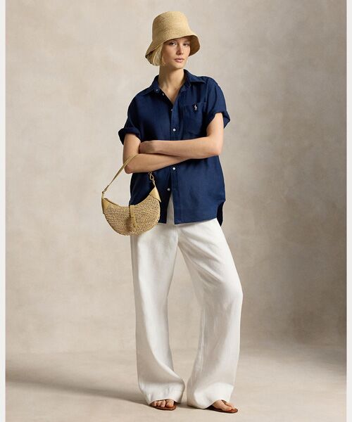 POLO RALPH LAUREN / ポロ ラルフ ローレン シャツ・ブラウス | オーバーサイズ フィット リネン ショートスリーブ シャツ | 詳細5