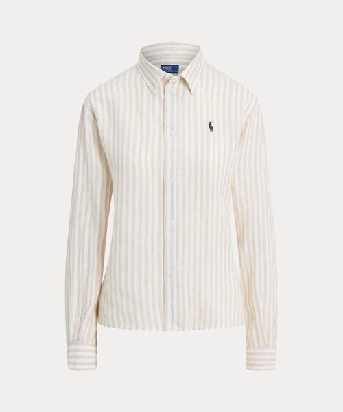 POLO RALPH LAUREN / ポロ ラルフ ローレン シャツ・ブラウス | ワイド クロップド ギンガム リネン シャツ（999マルチカラー）