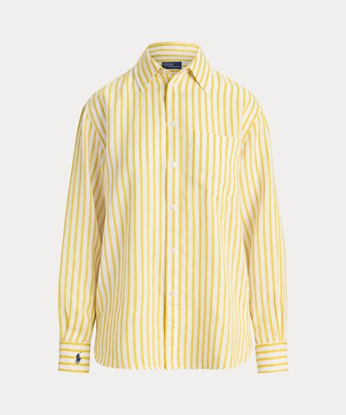 POLO RALPH LAUREN / ポロ ラルフ ローレン シャツ・ブラウス | オーバーサイズ フィット ストライプド リネンコットン シャツ | 詳細1