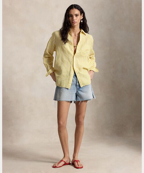 POLO RALPH LAUREN / ポロ ラルフ ローレン シャツ・ブラウス | オーバーサイズ フィット ストライプド リネンコットン シャツ | 詳細2