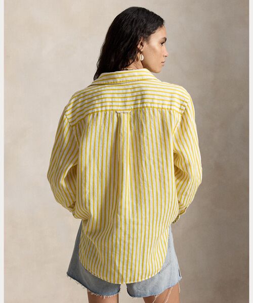 POLO RALPH LAUREN / ポロ ラルフ ローレン シャツ・ブラウス | オーバーサイズ フィット ストライプド リネンコットン シャツ | 詳細3