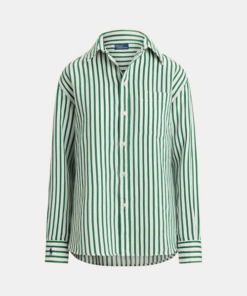 POLO RALPH LAUREN / ポロ ラルフ ローレン シャツ・ブラウス | オーバーサイズ フィット ストライプド リネンコットン シャツ | 詳細1