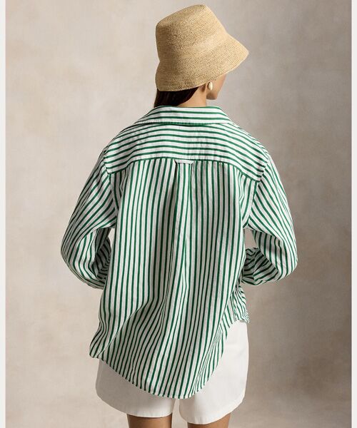 POLO RALPH LAUREN / ポロ ラルフ ローレン シャツ・ブラウス | オーバーサイズ フィット ストライプド リネンコットン シャツ | 詳細3