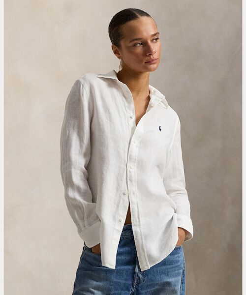 POLO RALPH LAUREN / ポロ ラルフ ローレン シャツ・ブラウス | クラシック フィット リネン シャツ（100ホワイト）
