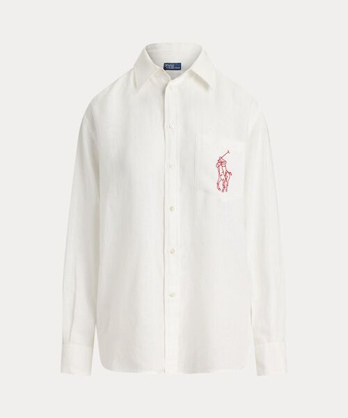 POLO RALPH LAUREN / ポロ ラルフ ローレン シャツ・ブラウス | オーバーサイズ フィット Big Pony リネン シャツ | 詳細1