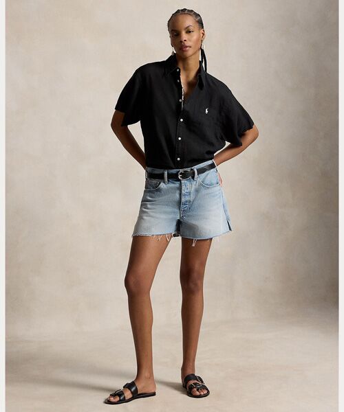 POLO RALPH LAUREN / ポロ ラルフ ローレン シャツ・ブラウス | オーバーサイズ フィット リネン ショートスリーブ シャツ | 詳細2