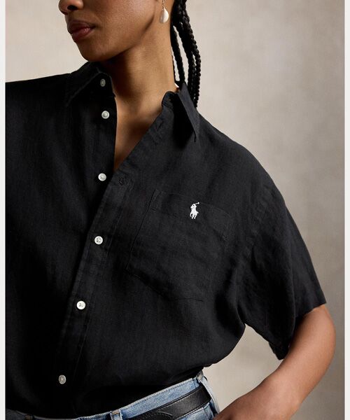 POLO RALPH LAUREN / ポロ ラルフ ローレン シャツ・ブラウス | オーバーサイズ フィット リネン ショートスリーブ シャツ | 詳細4