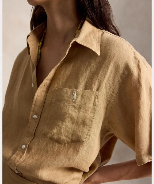POLO RALPH LAUREN / ポロ ラルフ ローレン シャツ・ブラウス | オーバーサイズ フィット リネン ショートスリーブ シャツ | 詳細4