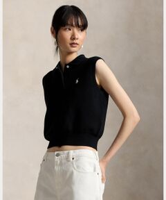 POLO RALPH LAUREN / ポロ ラルフ ローレン ニット・セーター | コットン クロップド スリーブレス ポロ セーター