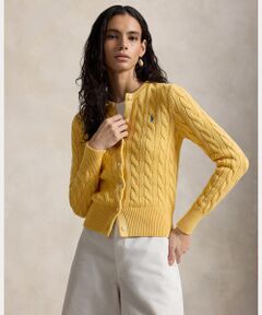 POLO RALPH LAUREN / ポロ ラルフ ローレン カーディガン・ボレロ | ケーブルニット コットン クルーネック カーディガン