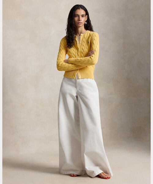 POLO RALPH LAUREN / ポロ ラルフ ローレン カーディガン・ボレロ | ケーブルニット コットン クルーネック カーディガン | 詳細2