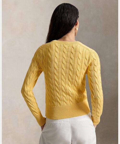 POLO RALPH LAUREN / ポロ ラルフ ローレン カーディガン・ボレロ | ケーブルニット コットン クルーネック カーディガン | 詳細3