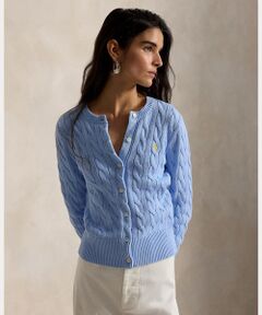 POLO RALPH LAUREN / ポロ ラルフ ローレン カーディガン・ボレロ | ケーブルニット コットン クルーネック カーディガン