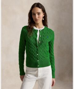 POLO RALPH LAUREN / ポロ ラルフ ローレン カーディガン・ボレロ | ケーブルニット コットン クルーネック カーディガン