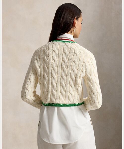 POLO RALPH LAUREN / ポロ ラルフ ローレン カーディガン・ボレロ | ケーブルニット クロップド カーディガン | 詳細3