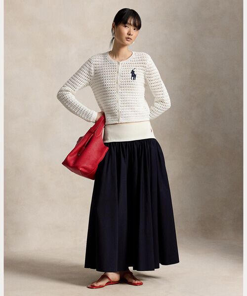 POLO RALPH LAUREN / ポロ ラルフ ローレン カーディガン・ボレロ | Big Pony クロシェイド コットン カーディガン | 詳細2