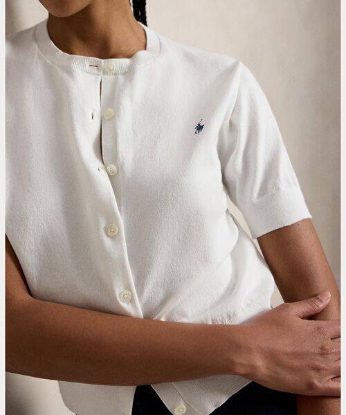 POLO RALPH LAUREN / ポロ ラルフ ローレン カーディガン・ボレロ | コットンブレンド ショートスリーブ カーディガン | 詳細4