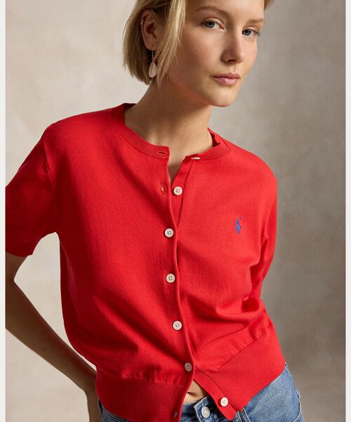 POLO RALPH LAUREN / ポロ ラルフ ローレン カーディガン・ボレロ | コットンブレンド ショートスリーブ カーディガン | 詳細4