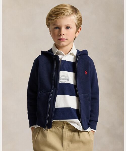 POLO RALPH LAUREN / ポロ ラルフ ローレン パーカー | (ボーイズ 2才～7才)コットンブレンドフリース フーディ（400ブルー）