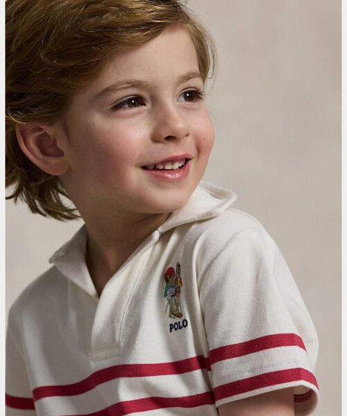 POLO RALPH LAUREN / ポロ ラルフ ローレン ポロシャツ | (ボーイズ 2才～7才)Polo ベア ストライプド コットン ポロシャツ | 詳細4