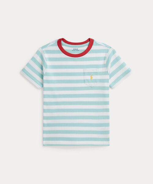 POLO RALPH LAUREN / ポロ ラルフ ローレン Tシャツ | (ボーイズ 2才~7才)ストライプド コットン ジャージー ポケット Tシャツ(999マルチカラー)