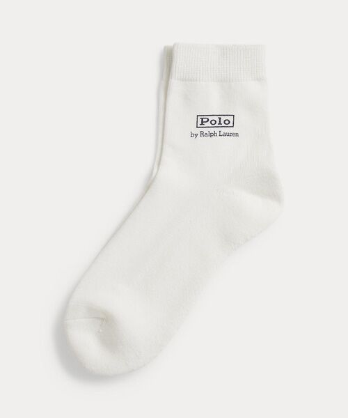 POLO RALPH LAUREN / ポロ ラルフ ローレン ソックス | ロゴ コットンブレンド ハーフクルー ソックス（100ホワイト）