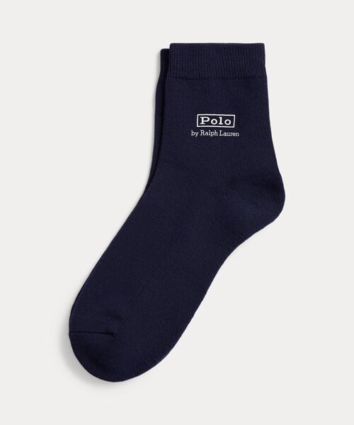 POLO RALPH LAUREN / ポロ ラルフ ローレン ソックス | ロゴ コットンブレンド ハーフクルー ソックス（410ネイビー）