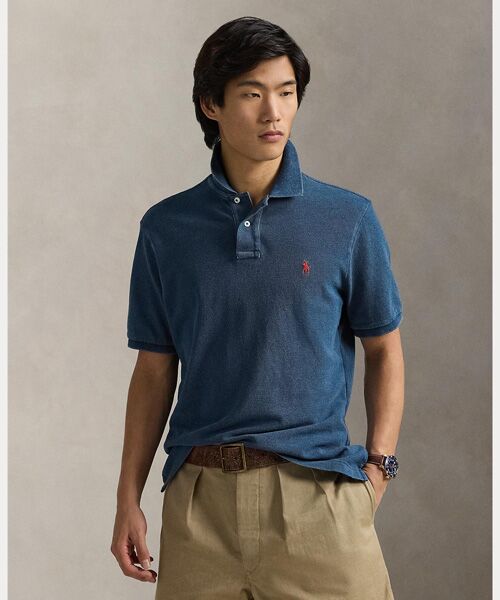 POLO RALPH LAUREN / ポロ ラルフ ローレン ポロシャツ | クラシック フィット インディゴ メッシュ ポロシャツ（400ブルー）
