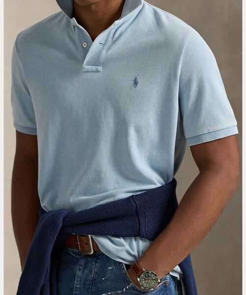 POLO RALPH LAUREN / ポロ ラルフ ローレン ポロシャツ | クラシック フィット インディゴ メッシュ ポロシャツ | 詳細4