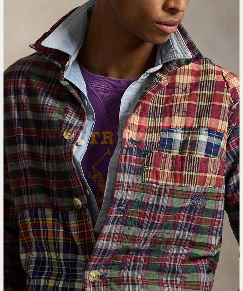 POLO RALPH LAUREN / ポロ ラルフ ローレン シャツ・ブラウス | パッチワーク マドラス オーバーシャツ | 詳細4
