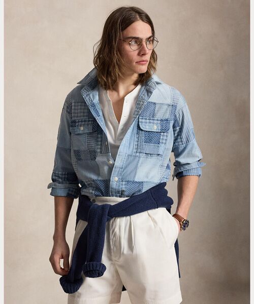 POLO RALPH LAUREN / ポロ ラルフ ローレン シャツ・ブラウス | クラシック フィット パッチワーク ワークシャツ（400ブルー）