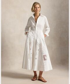 POLO RALPH LAUREN / ポロ ラルフ ローレン ロング・マキシ丈ワンピース | コットン アイレット シャツドレス