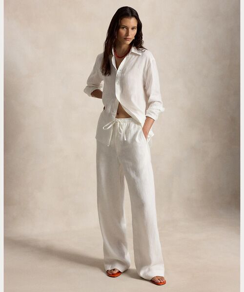 POLO RALPH LAUREN / ポロ ラルフ ローレン その他パンツ | リネン ドローストリング パンツ | 詳細5