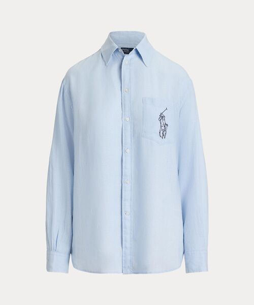 POLO RALPH LAUREN / ポロ ラルフ ローレン シャツ・ブラウス | オーバーサイズ フィット Big Pony リネン シャツ | 詳細1