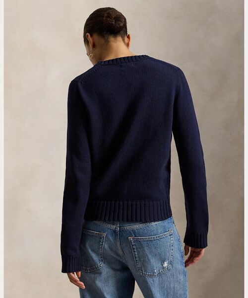 POLO RALPH LAUREN / ポロ ラルフ ローレン ニット・セーター | フラッグ コットン クルーネック セーター | 詳細3