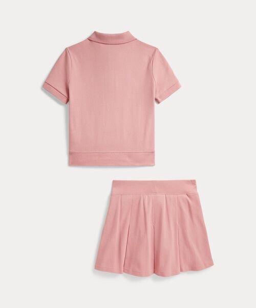 POLO RALPH LAUREN / ポロ ラルフ ローレン ポロシャツ | (ガールズ 7才~16才)ストレッチ メッシュ ボクシー ポロシャツ & スコート | 詳細1